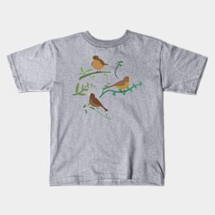 Clay-colored thrush or yigüirro Kids T-Shirt